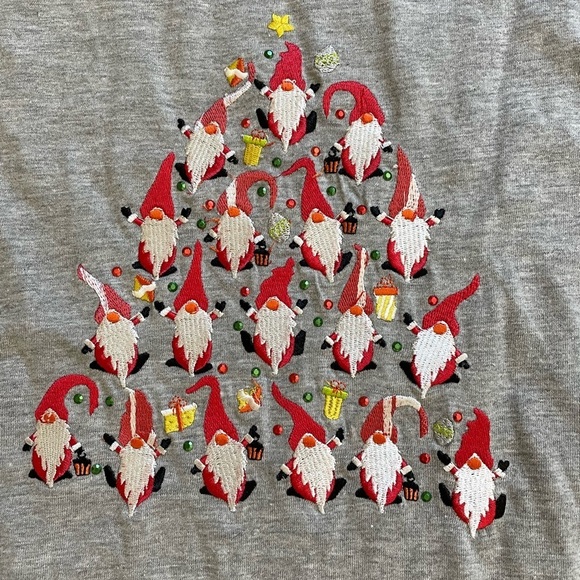 Project Christmas Funny Crewneck Sweashirts Shirts Santa Gnomes Print Pullover - Picture 2 of 3